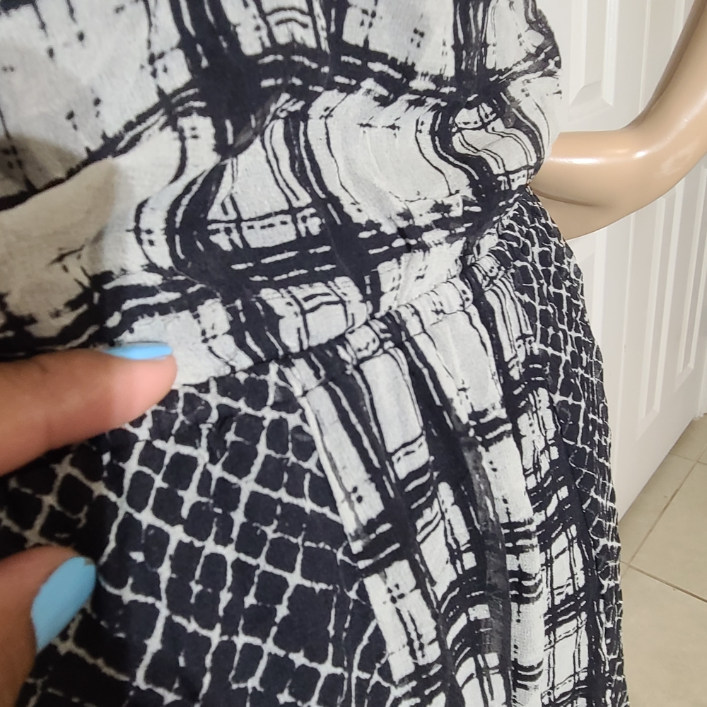 Ella Moss Black and White Checkered Maxi Skirt - Picture 7 of 9